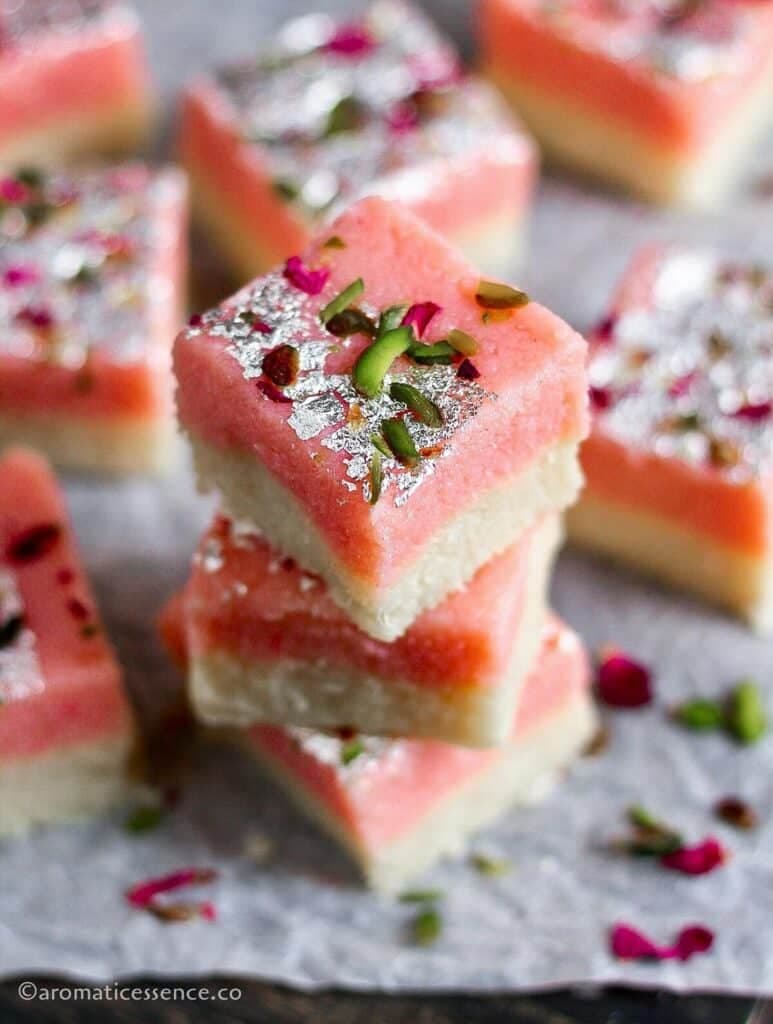 Pink Coconut Barfi